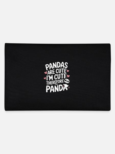 Panda Bear Panda Animal Pandas - Pencil Case - black - Back