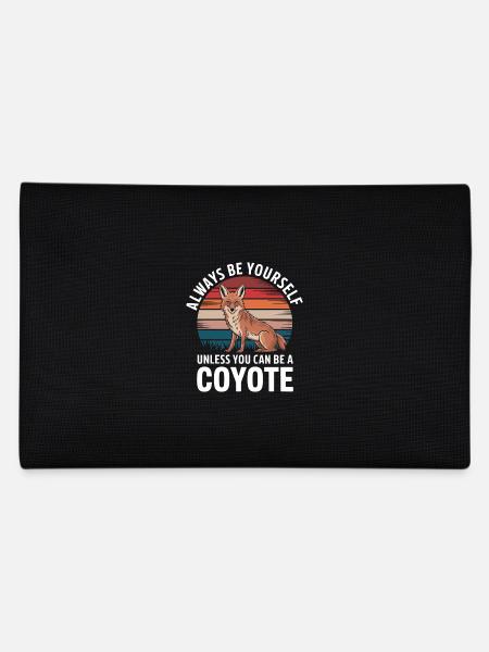 Kojote Tier Lustig - Federtasche - Schwarz - Hinten