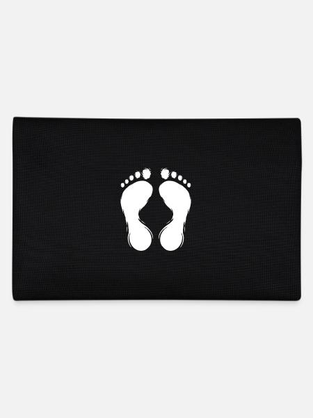 Footprint Footprints Design White - Pencil Case - black - Back
