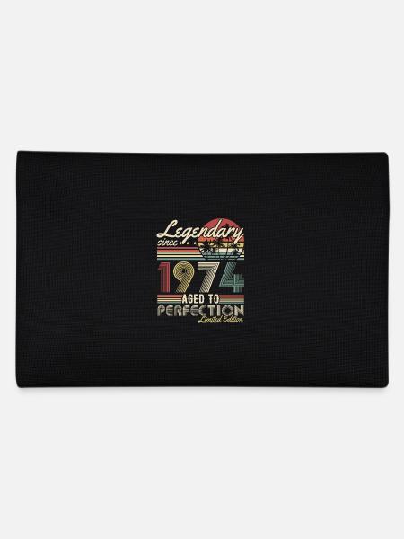 Legendary Since 1974 Vintage Birthday Gift - Pencil Case - black - Back