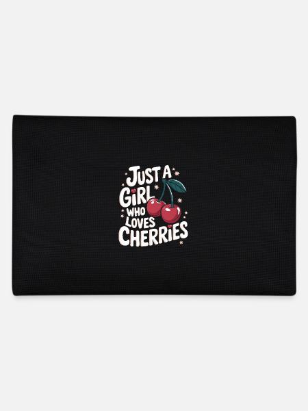 Cherries Cherries Fruits Food - Pencil Case - black - Back