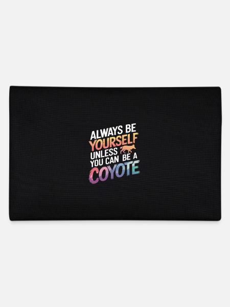 Kojote Tier Lustig - Federtasche - Schwarz - Hinten
