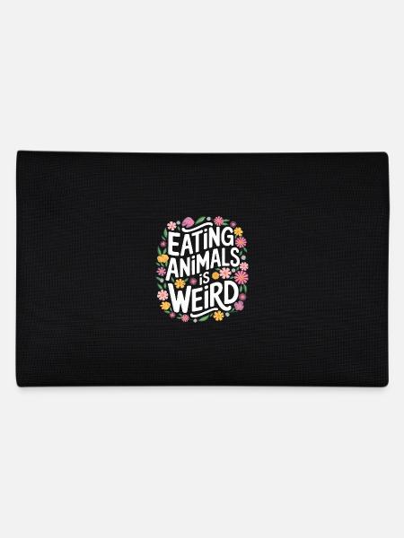 Vegetarisch Vegan Veggie Vegetarier - Federtasche - Schwarz - Hinten