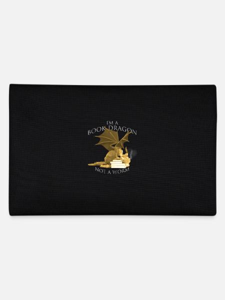 I'm A Book Dragon Not A Worm Bookworm Dragon - Pencil Case - black - Back