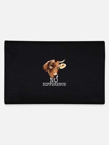 No Difference Pro Vegan Vegetarian Animal Welfare - Pencil Case - black - Back