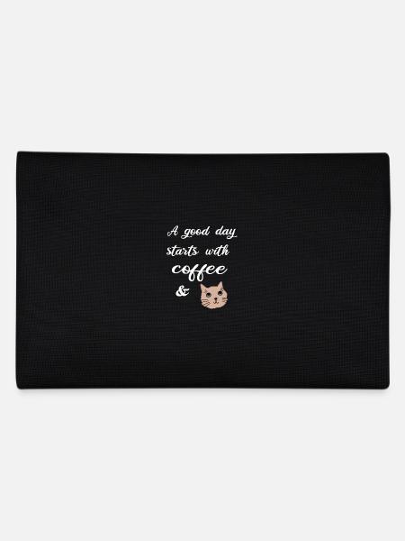 coffee and cat, Katze und Kaffee - Federtasche - Schwarz - Hinten