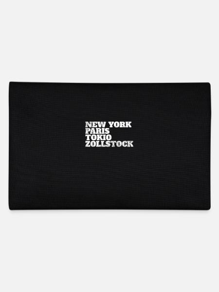 Zollstock Paris Tokyo New York Cologne district cult - Pencil Case - black - Back