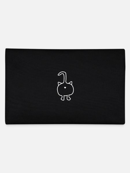 Cat from behind - Pencil Case - black - Back