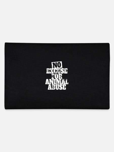 No Excuse For Animal Abuse Animal Welfare Animal Love - Pencil Case - black - Back