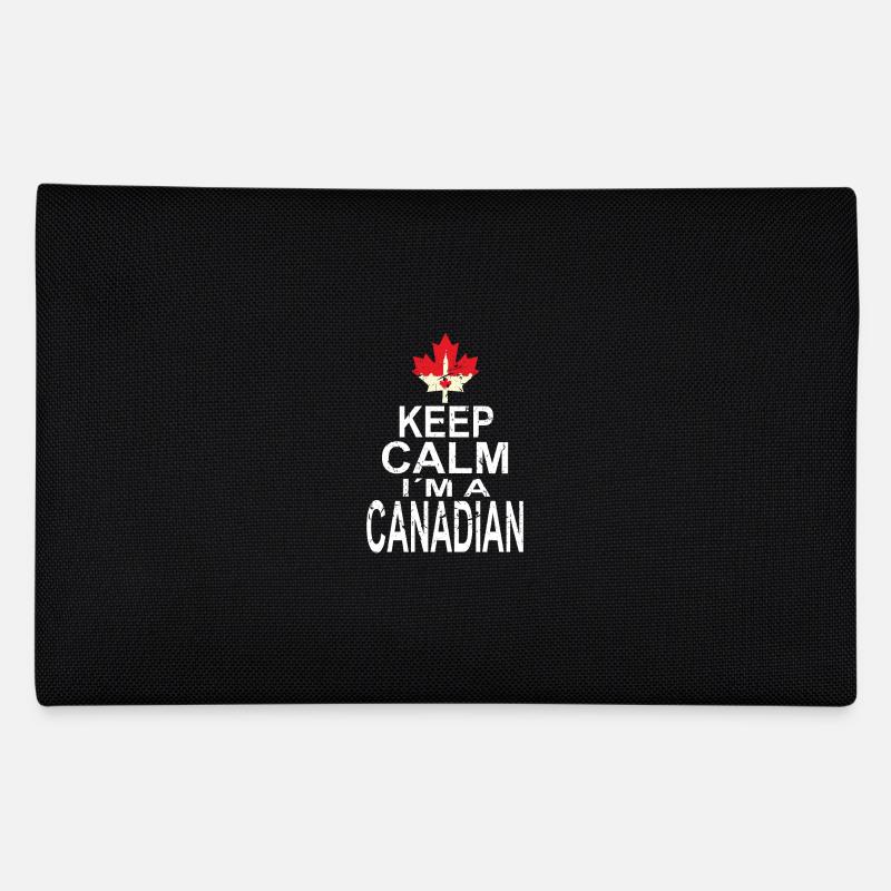 Keep Calm Im a Canadian Federtasche