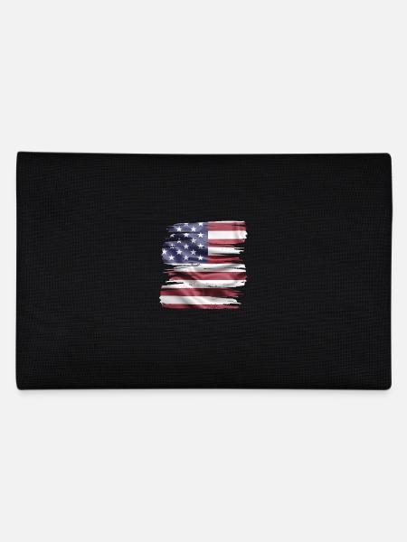 US flag retro - Pencil Case - black - Back