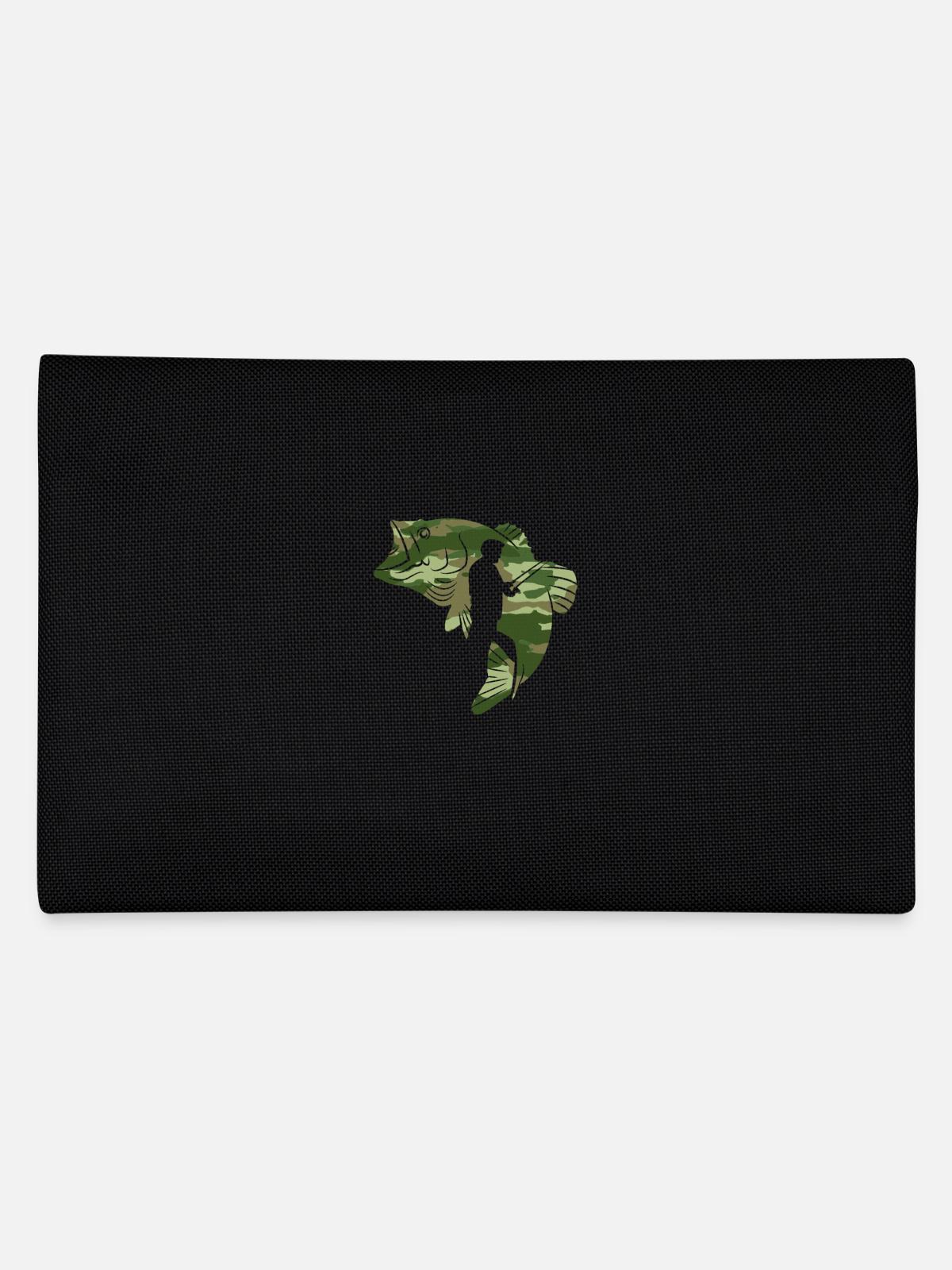 Angler camouflage - Pencil Case - black - Back