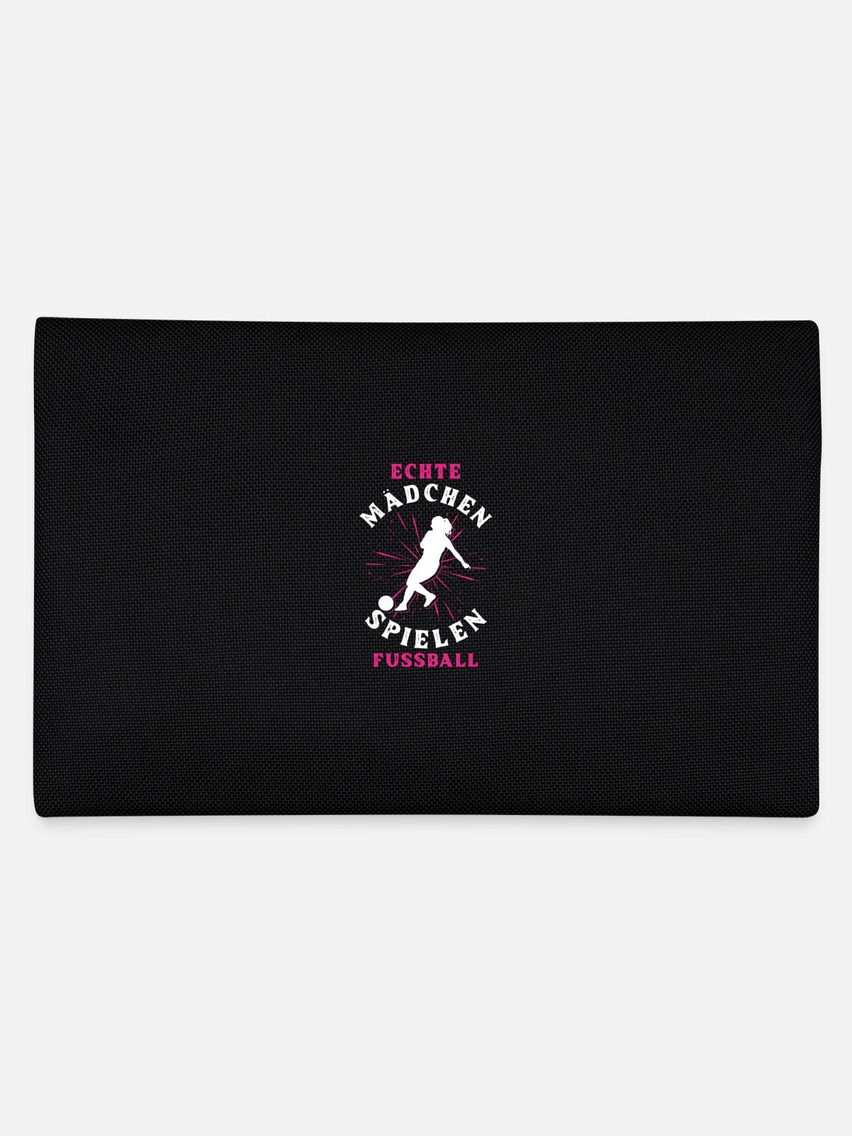 Echte Mädchen spielen Fußball - Federtasche - Schwarz - Hinten