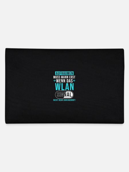 Wlan Lustiger Spruch - Federtasche - Schwarz - Hinten
