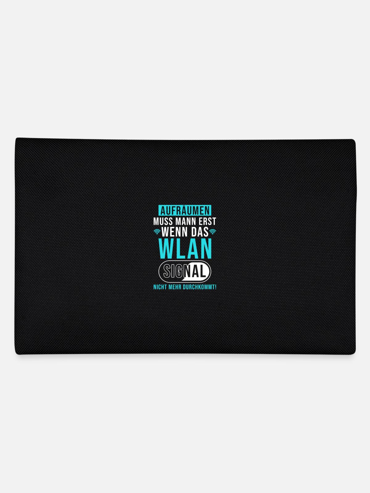 Wlan Lustiger Spruch - Federtasche - Schwarz - Hinten