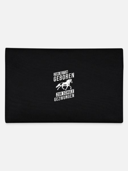 Zum Reiten geboren zur Schule gezwungen - Federtasche - Schwarz - Hinten
