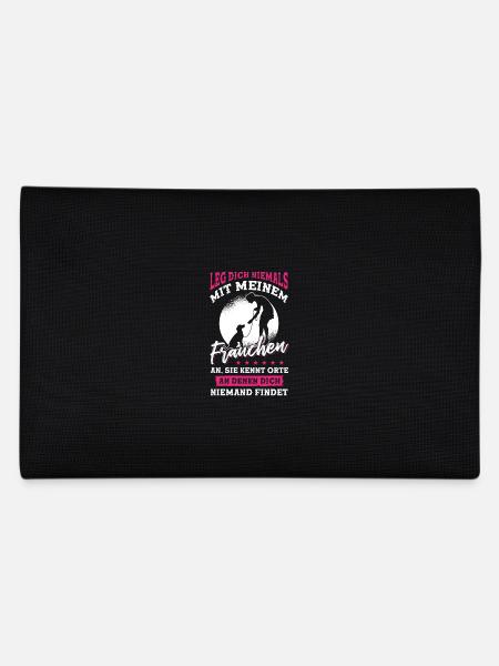Leg dich niemals mit meinem Frauchen an - Federtasche - Schwarz - Hinten