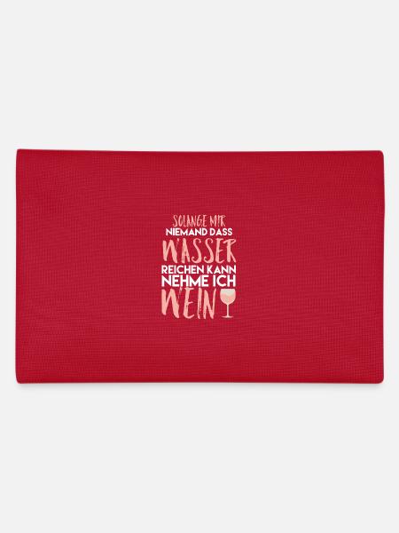 Wein Spruch - Federtasche - Rot - Hinten