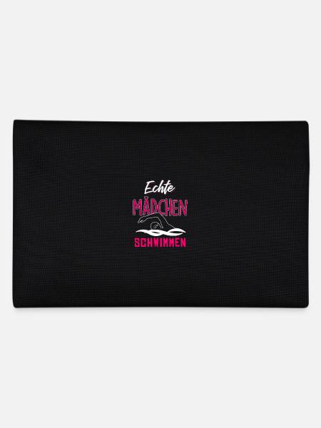 Echte Mädchen schwimmen - Federtasche - Schwarz
