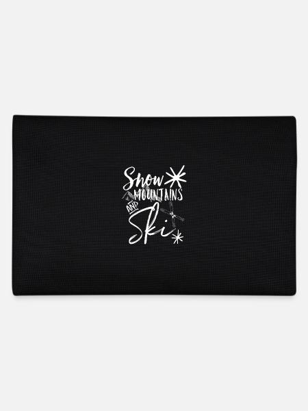 Ski mountain snow - Pencil Case - black - Back