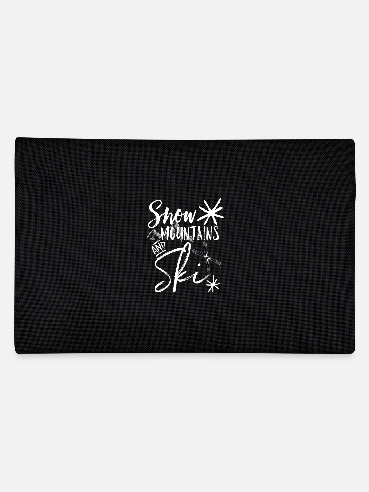 Ski mountain snow - Pencil Case - black - Back