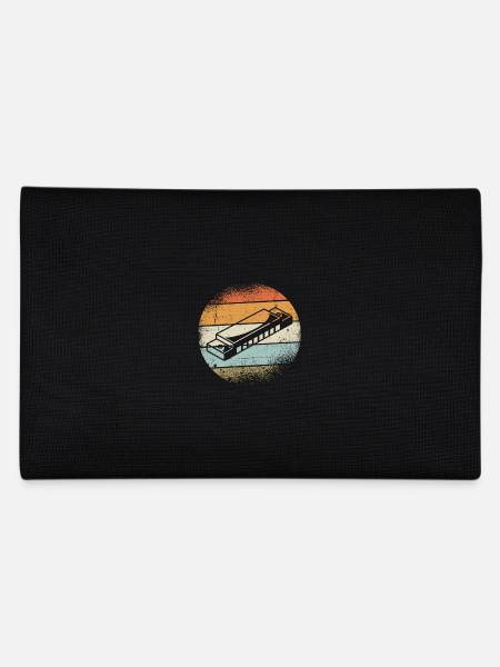 Harmonica motif - Pencil Case - black - Back