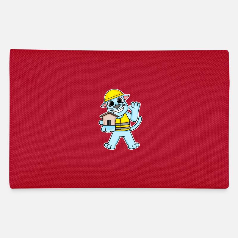 Builder cat topping house building gift Pencil Case