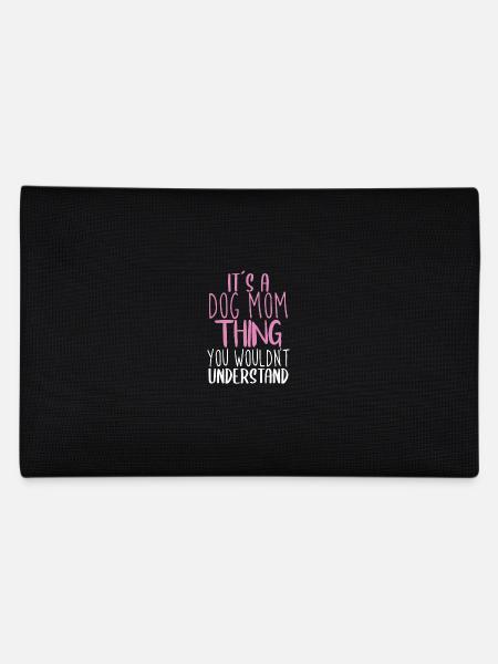 Dog mom - Pencil Case - black - Back