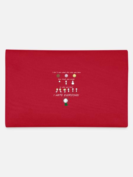 Je hais tout le monde! Je me fiche de la couleur de votre peau - Trousse - rouge - Dos