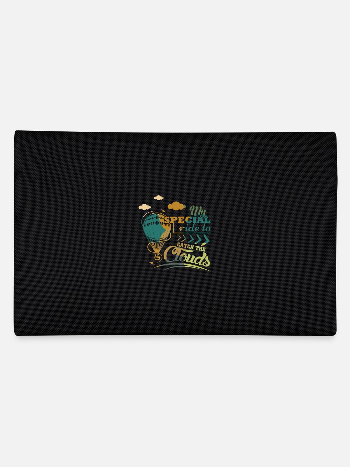 Hot air balloon saying - Pencil Case - black - Back
