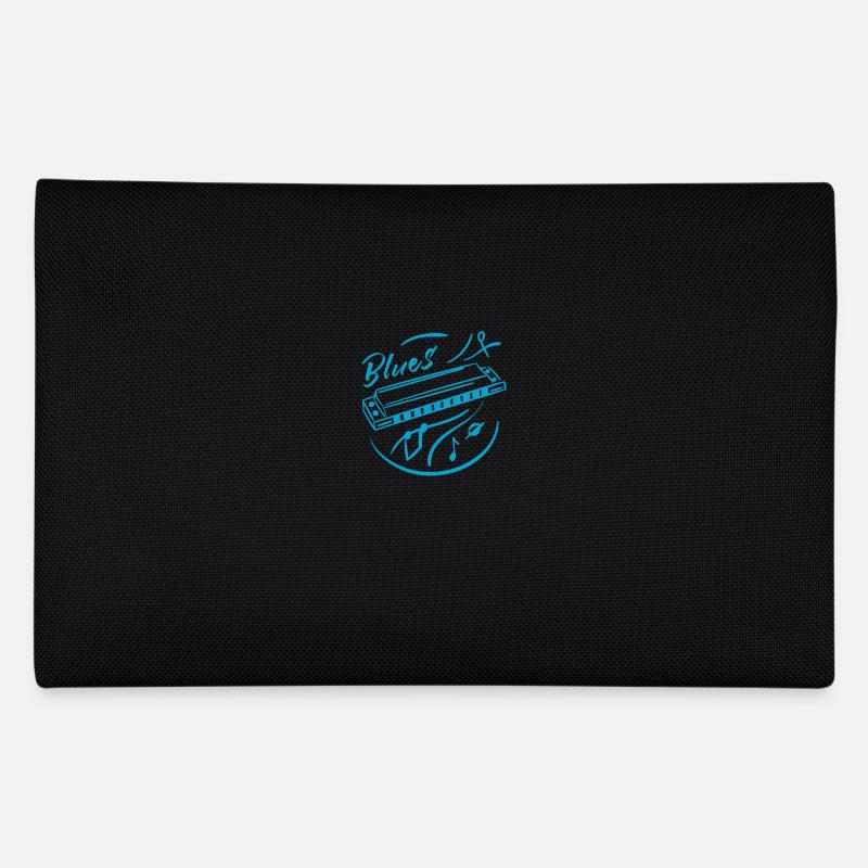 Blues music harmonica - Pencil Case - black
