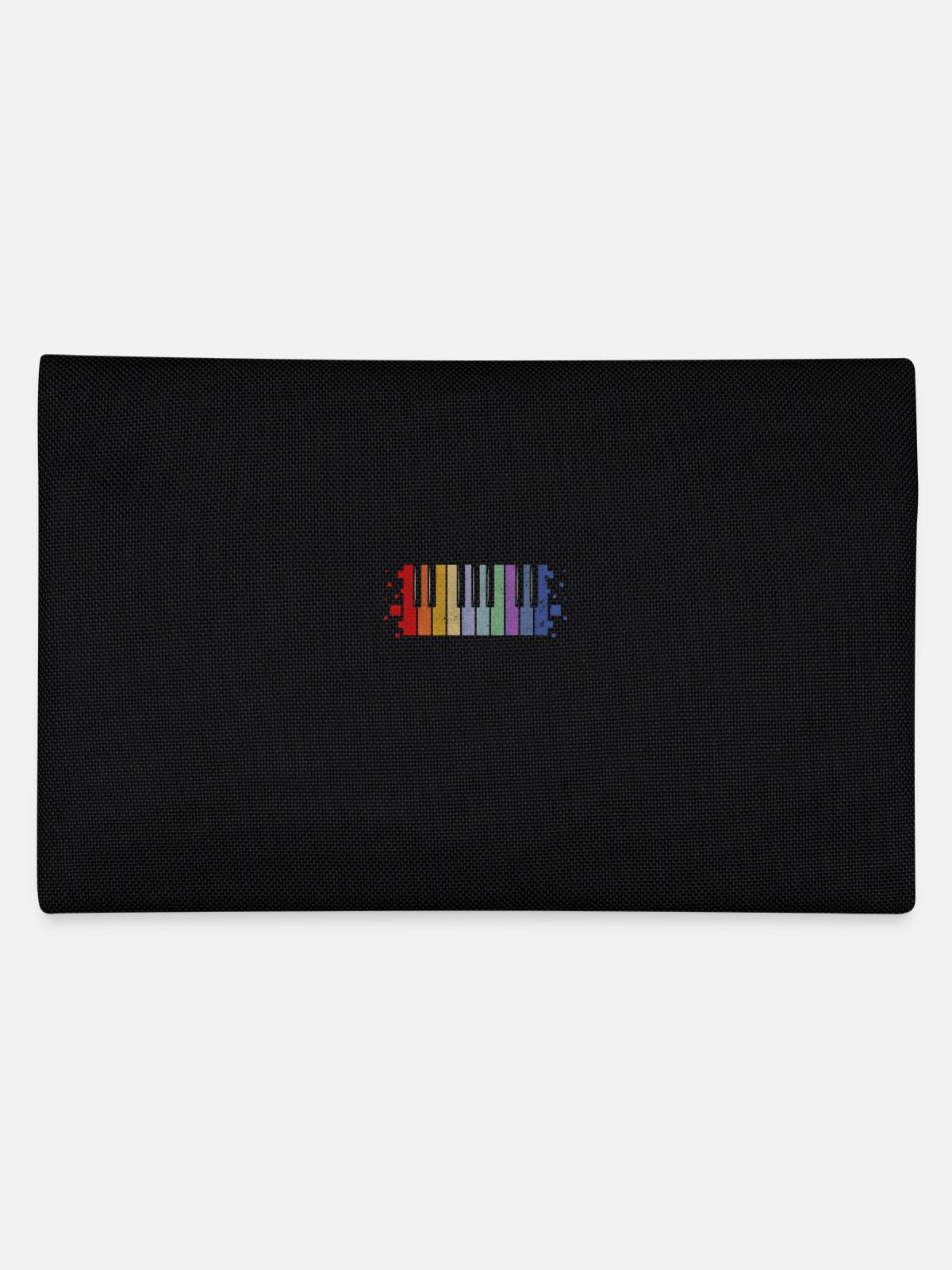 Retro piano - Pencil Case - black - Back