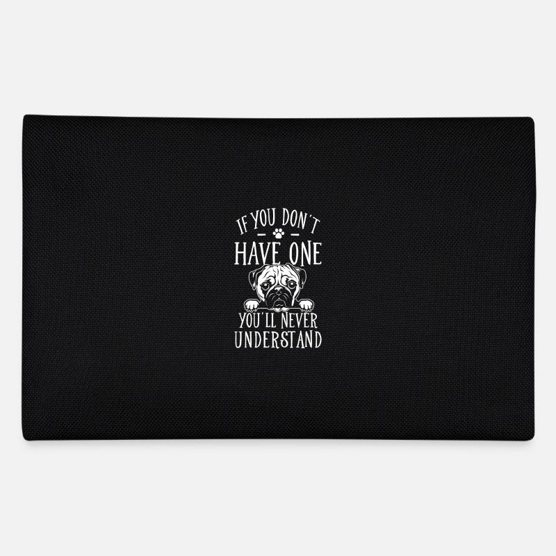 Mops Spruch lustig - Federtasche - Schwarz
