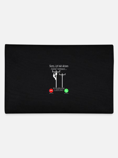 Elektriker anruf - Federtasche - Schwarz - Hinten
