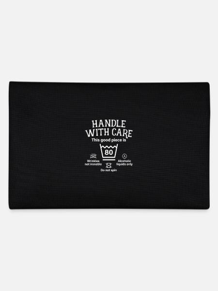 Handle With Care Achtzig Geschenk 80. Geburtstag - Federtasche - Schwarz - Hinten