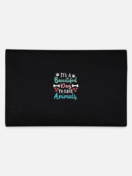It's A Beautiful Day To Save Animals Animal Welfare - Pencil Case - black - Back