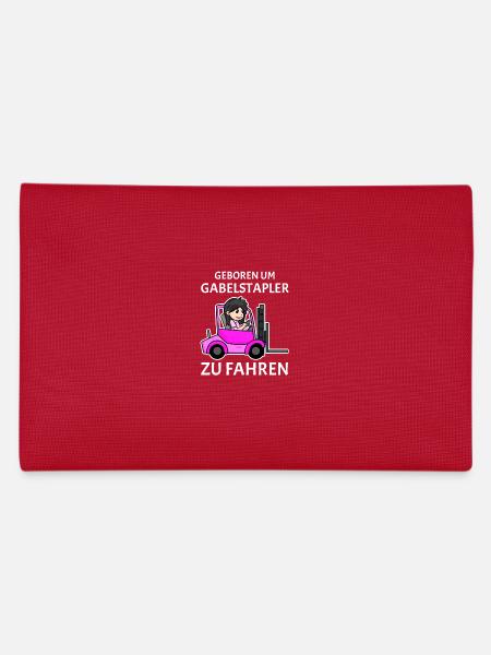 Staplerfahrer Damen Gabelstapler Stapler - Federtasche - Rot - Hinten
