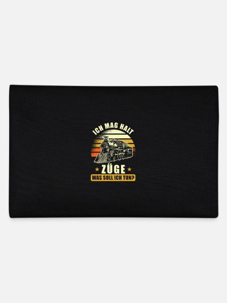 Zug Eisenbahner Geschenk Spruch lustig - Federtasche - Schwarz - Hinten
