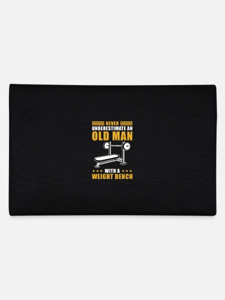 Hantelbank Fitness Training Spruch lustig - Federtasche - Schwarz - Hinten