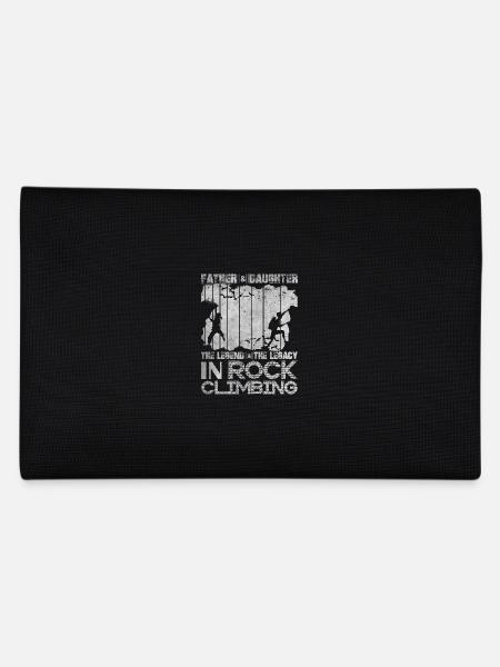 Dad And Daughter Climbing - Pencil Case - black - Back