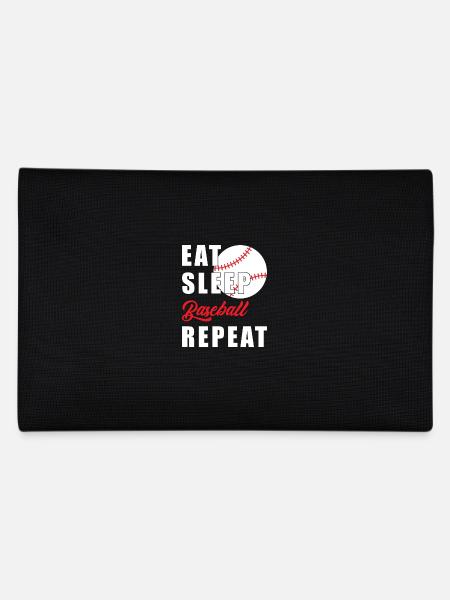Eat Sleep Baseball Repeat - Trousse - noir - Dos