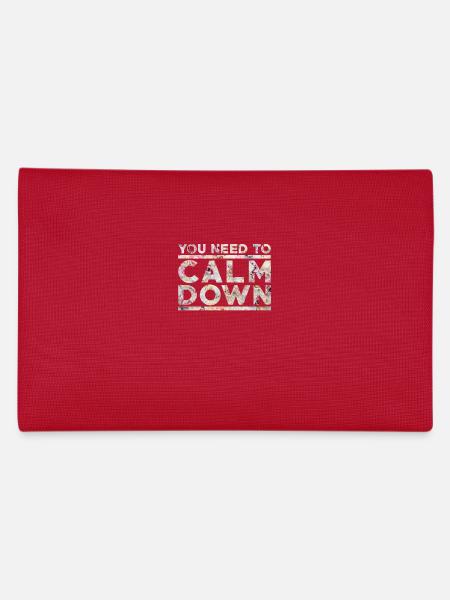 Calm Down - Federtasche - Rot - Hinten
