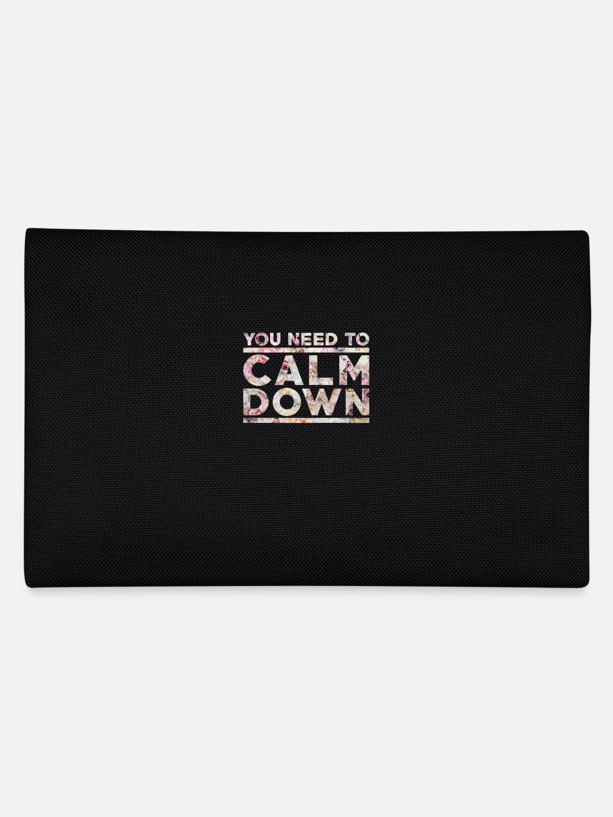 Calm Down - Federtasche - Schwarz - Hinten