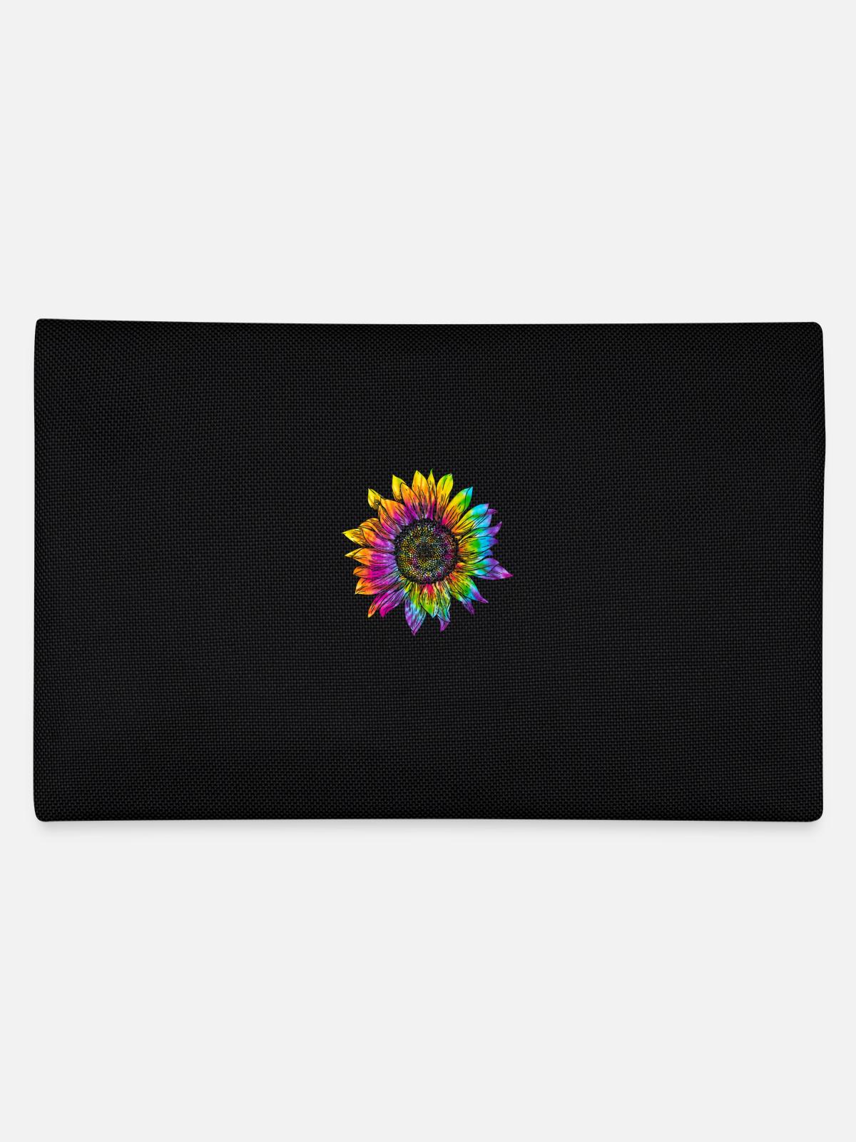 Sunflower Hippie - Pencil Case - black - Back