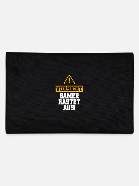 Gamer Rastet Aus Vorsicht Zocker Kann Ausrasten - Federtasche - Schwarz - Hinten