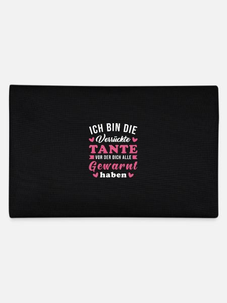 verrückte Tante Spruch Geschenk für Tante - Federtasche - Schwarz - Hinten