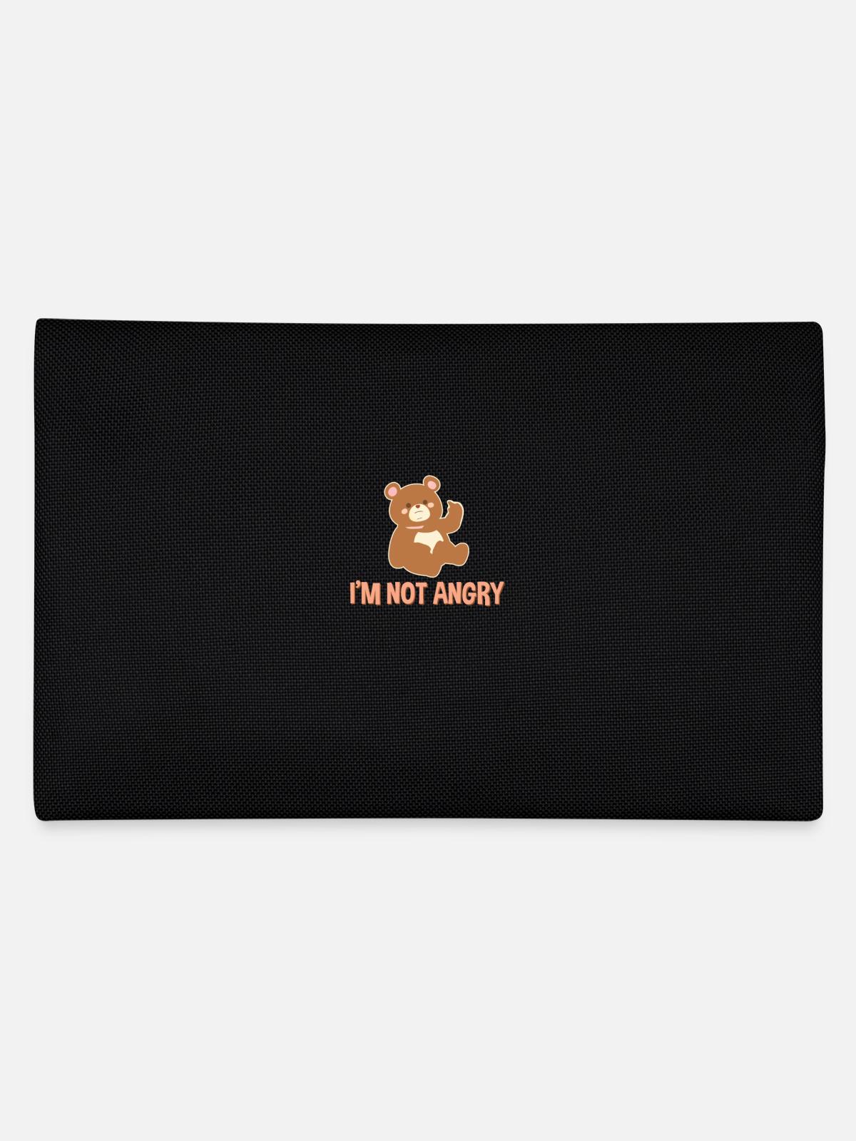 Funny saying Aggressive - Pencil Case - black - Back
