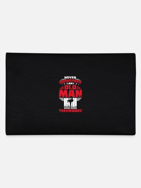 Taekwondo old man - Pencil Case - black - Back