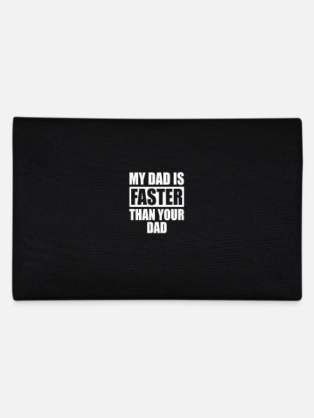 My Dad Is Faster Than Your Daddy Läufer Vater Papa - Federtasche - Schwarz - Hinten