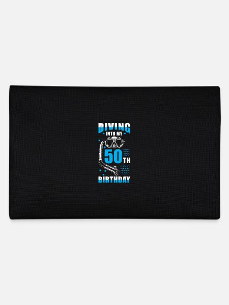 Diver 50th Birthday Gift - Pencil Case - black - Back